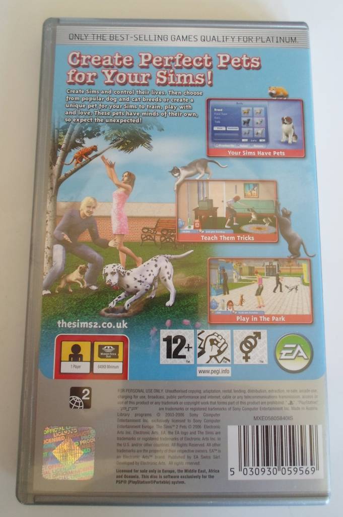 The Sims 2 Pets For Playstation Portable Psp Worldwide Shipping Fast Dispatch Passion For Games