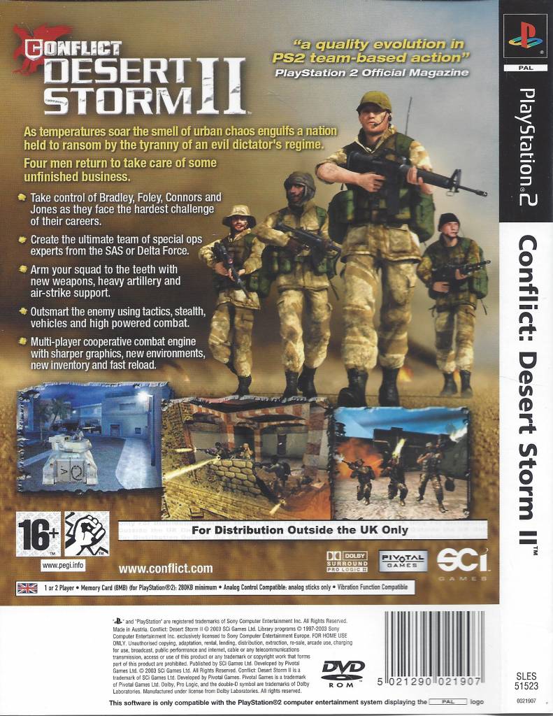 conflict desert storm ps2 game