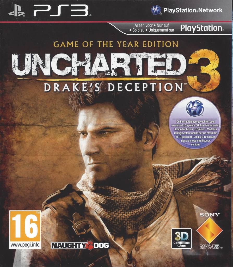 uncharted 3 game of the year edition online pass
