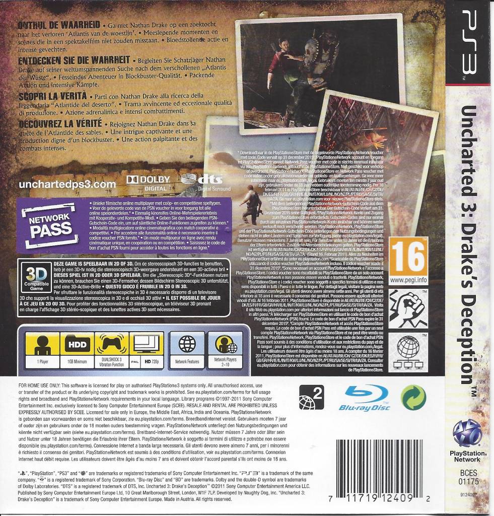 uncharted 3 game of the year ps3 full game cover