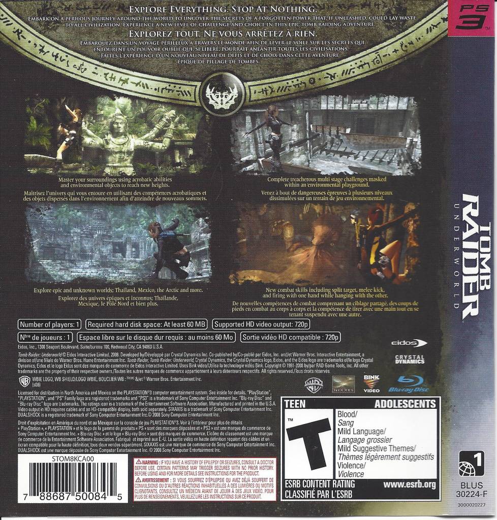 tomb raider underworld playstation 3