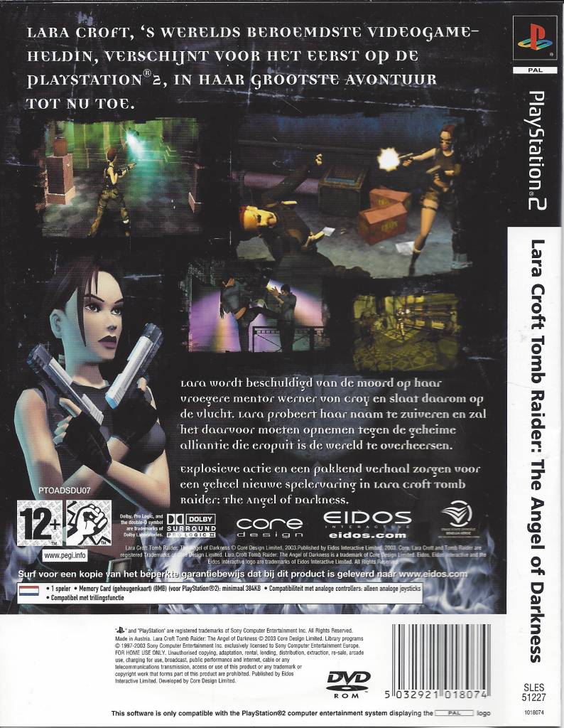 Lara Croft Tomb Raider The Angel Of Darkness Playstation 2 Ps2 Pal Passion For Games