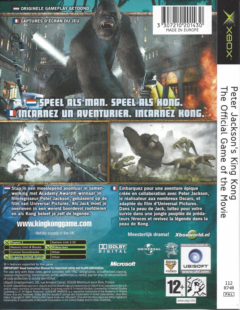 King Kong For Xbox Passion For Games Webshop Passion For Games