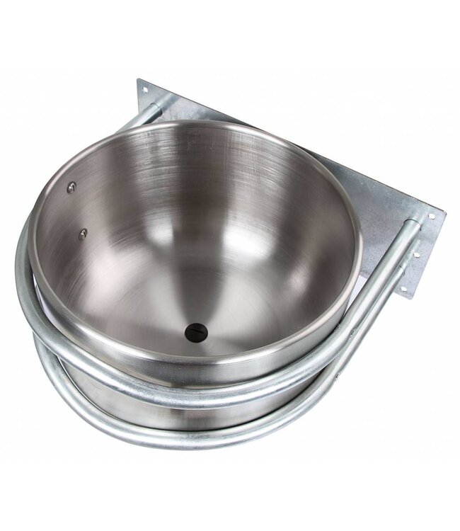 Edelstahl-Futtertrog rund
