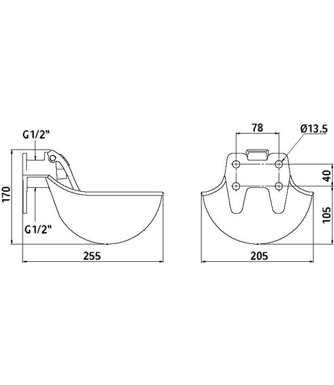 Tränkebecken Guss Mod. 221500