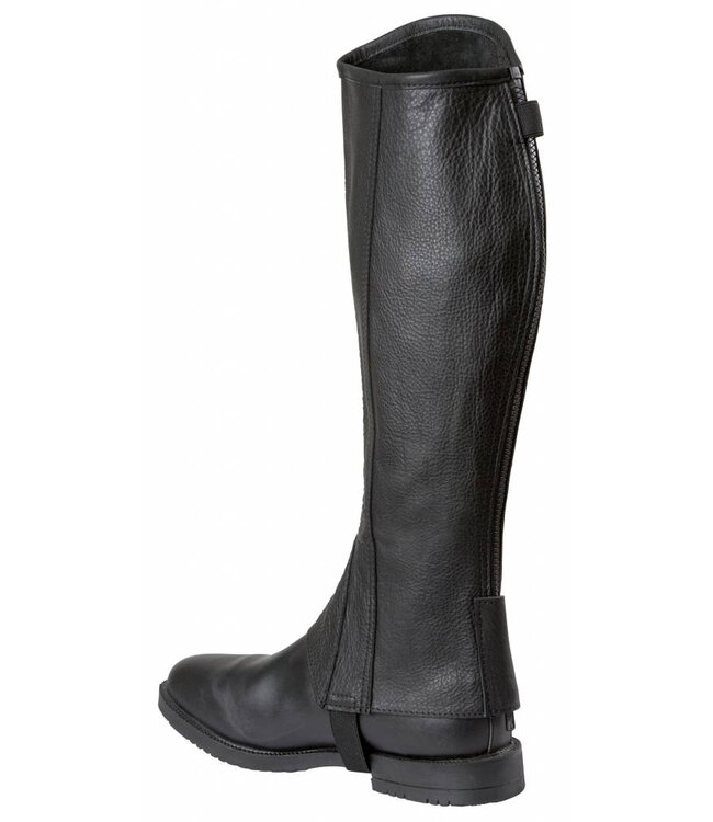 Minichaps Elasto, Leder Elastikeinsatz, schwarz, Gr.M