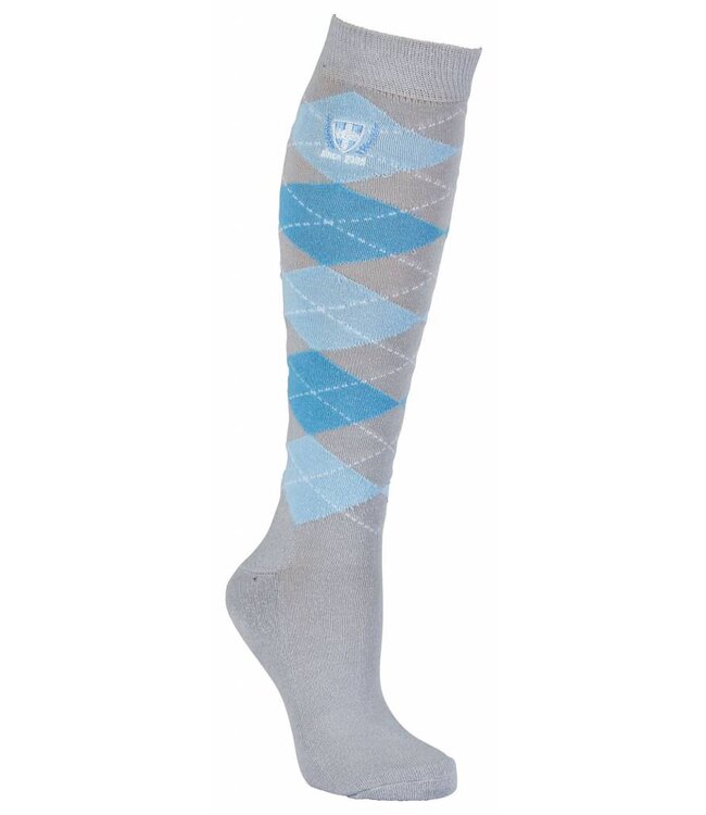 Brescia Reitstrümpfe Damen graphit/iceblue Gr. 40-42