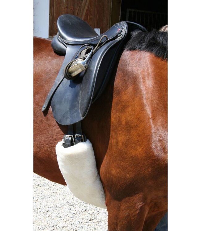 Sattelgurtschoner, weiß Vestanfell