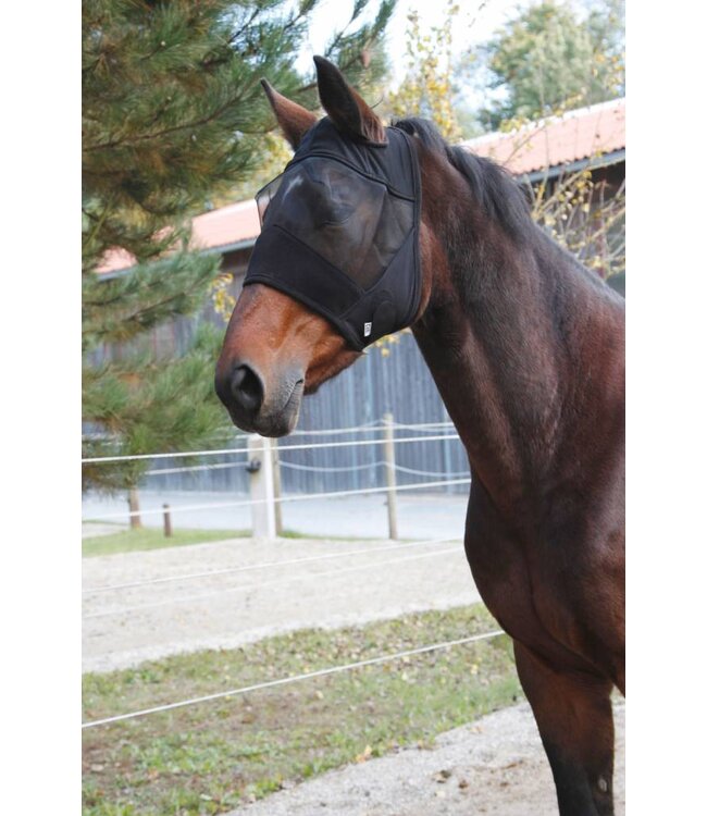 Fliegenschutzmaske Pony mit Ohrenaussparung ohne Nasenrü.