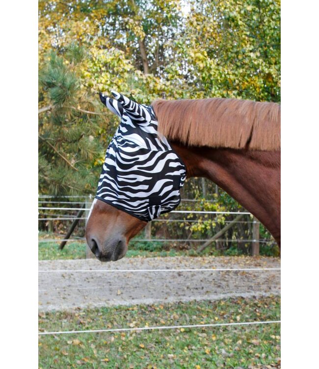 Fliegenschutzmaske Zebra incl.Ohrenschutz, Warmblut