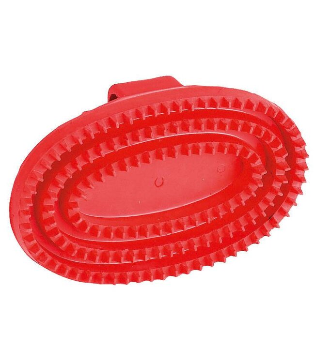 Gummistriegel oval "Junior", rot