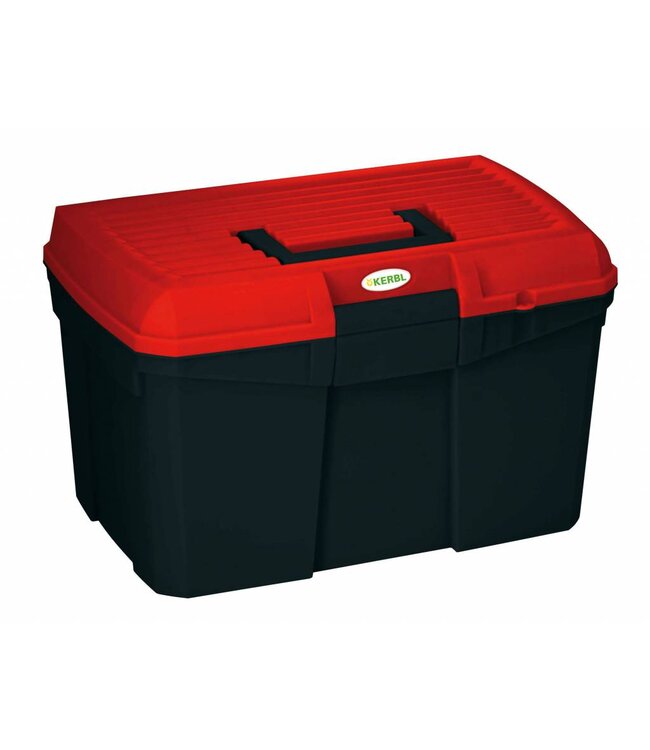 Putzbox Siena schwarz/rot mit herausnehmbaren Einsatz