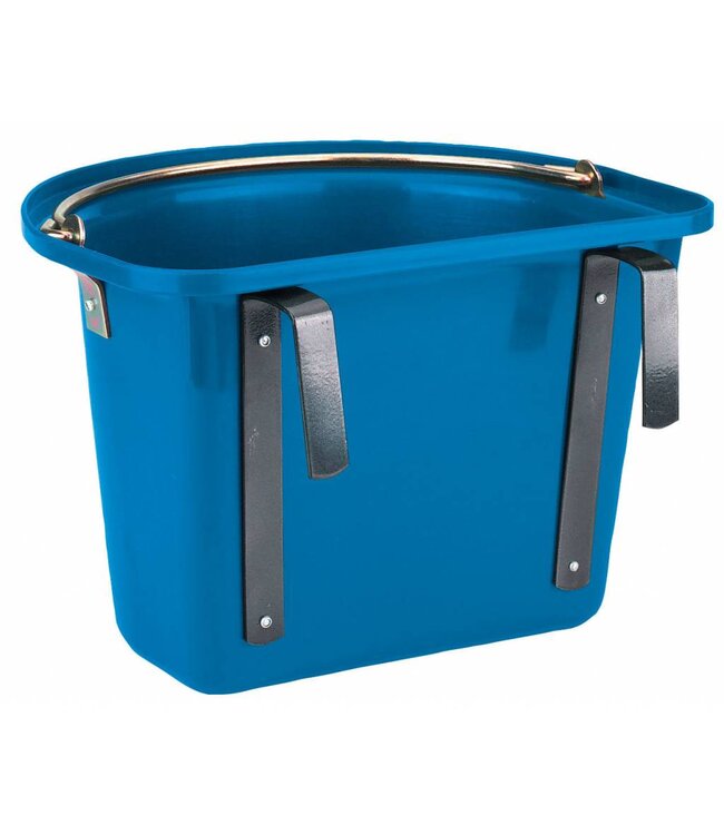 Turnier-Futterkrippe blau mit Einhängebügel + Tragegriff