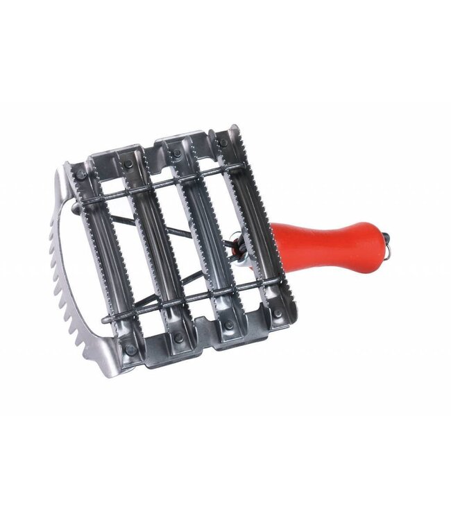 Metall-Striegel 8-reihig mit Mähnenkamm