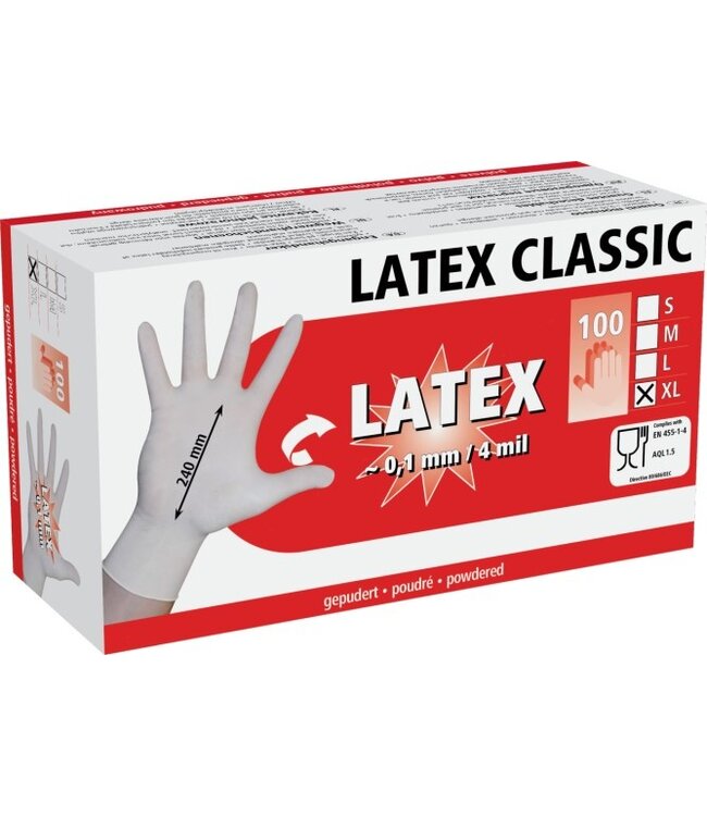 Einmalhandschuhe Latex Classic S-XL