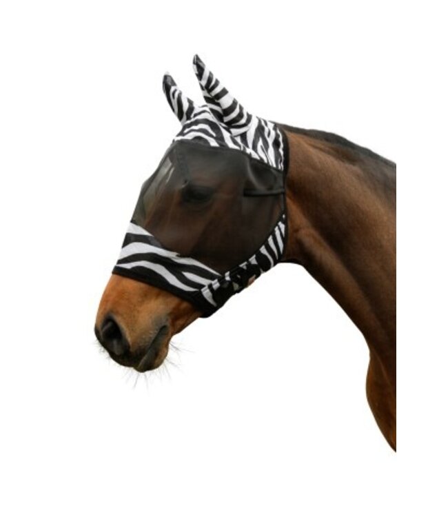 Fliegenschutzmaske Zebra incl.Ohrenschutz, Pony