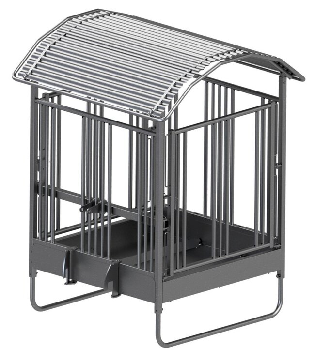 Viereckraufe mit Sicherheitsfressgitter Hobby