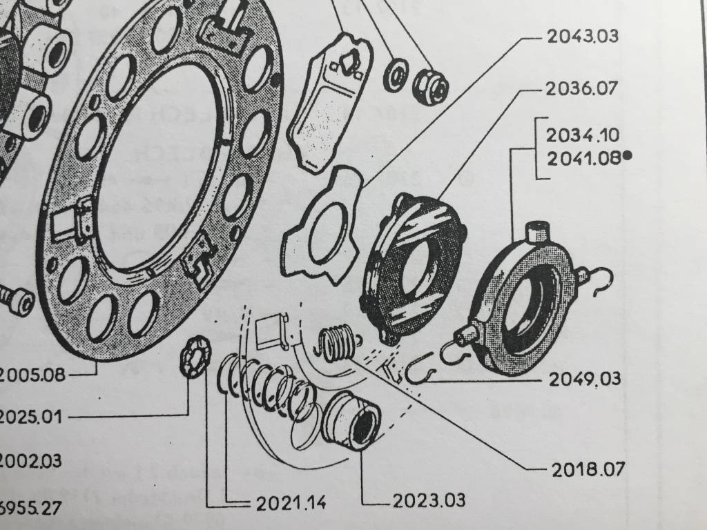 APH 2034-10 Druklager (kogellager) ook ter vervanging van 2034-07/2041-08 & 2041-11)