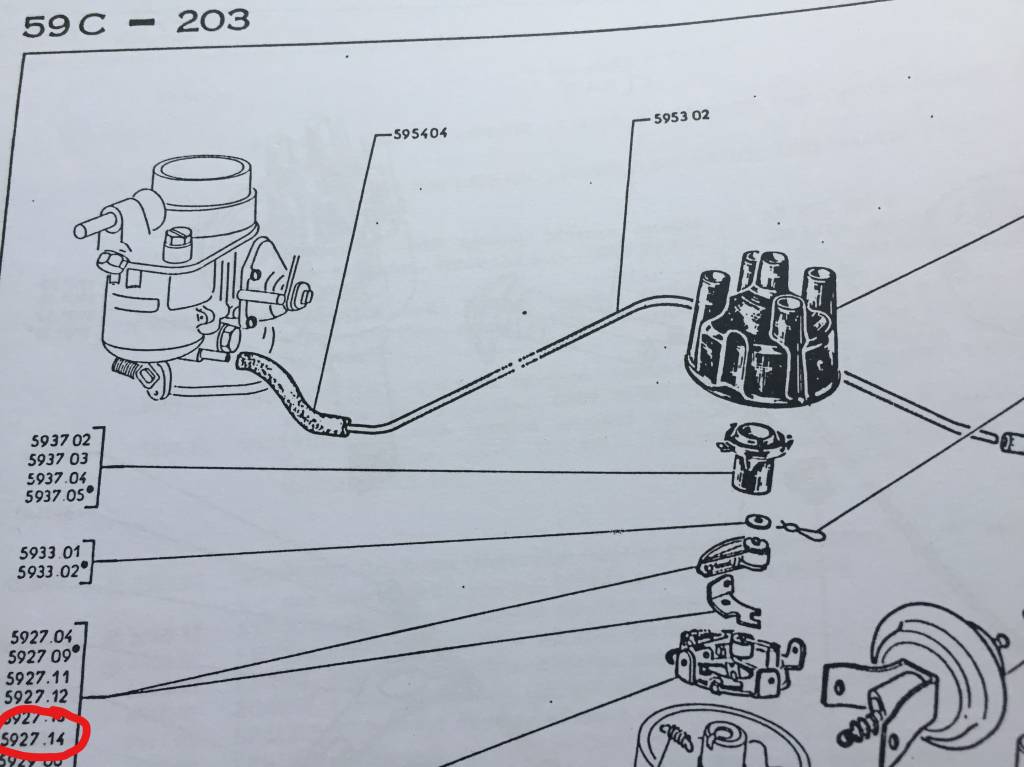 Beru 5927-14 Contact punten Ducellier 5927-14