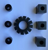 APH 6408-04A Rubbers RW motor set zwart