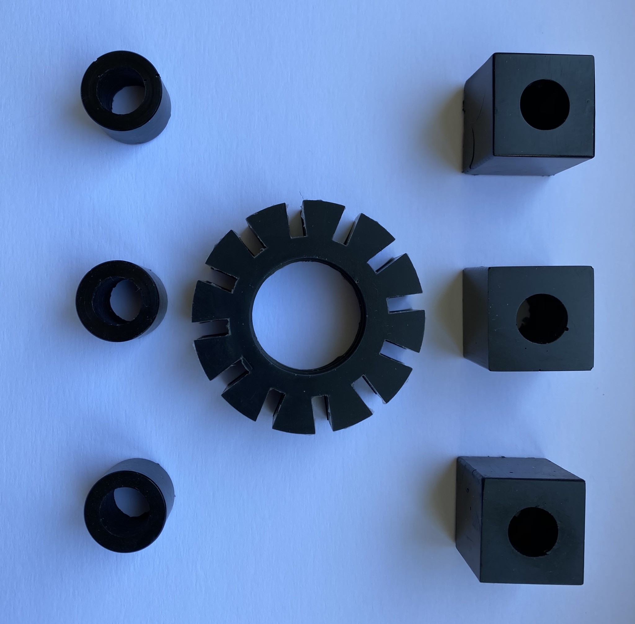 APH 6408-04A Rubbers RW motor set zwart