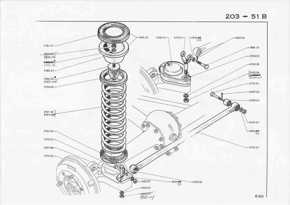 APH 5164-00 Achterveerrubber kit 2x 5164-02 1 x 5164-01