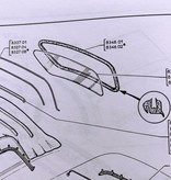 APH 8346-02 achterraam rubber 203 Berline  (grote gebogen ruit)