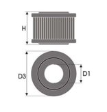 HIFI 1445-03C Luchtfilter element 403, 404