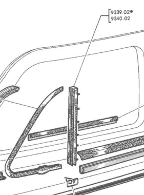 APH 9339-02 Tochtraamrubber 403 set L+R (9339-02 & 9340-02)