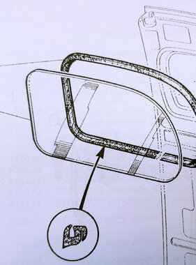 APH 8745-05  Set achterraamrubbers D3/D4