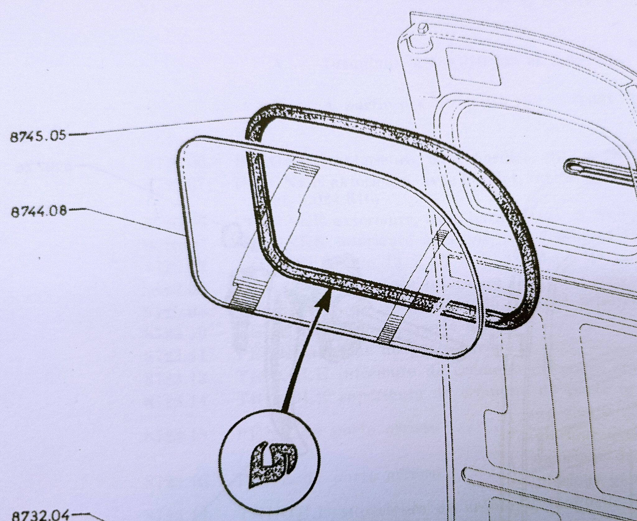 APH 8745-05  Set achterraamrubbers D3/D4