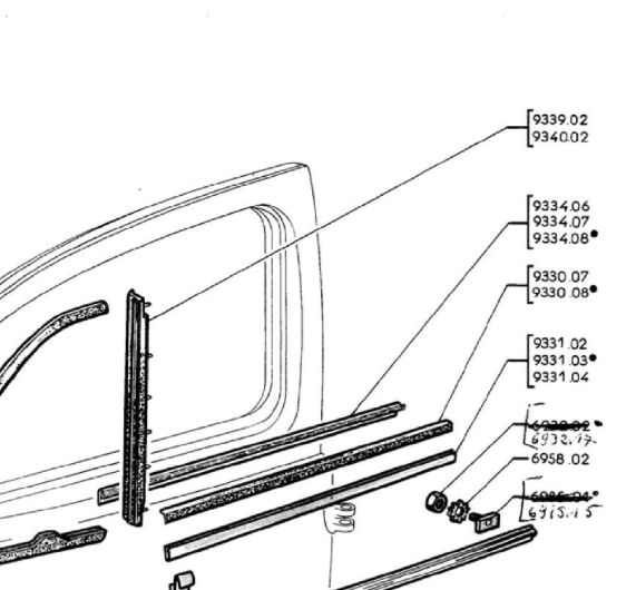 APH 9330-00 raamafdichting set onder 203 & 403