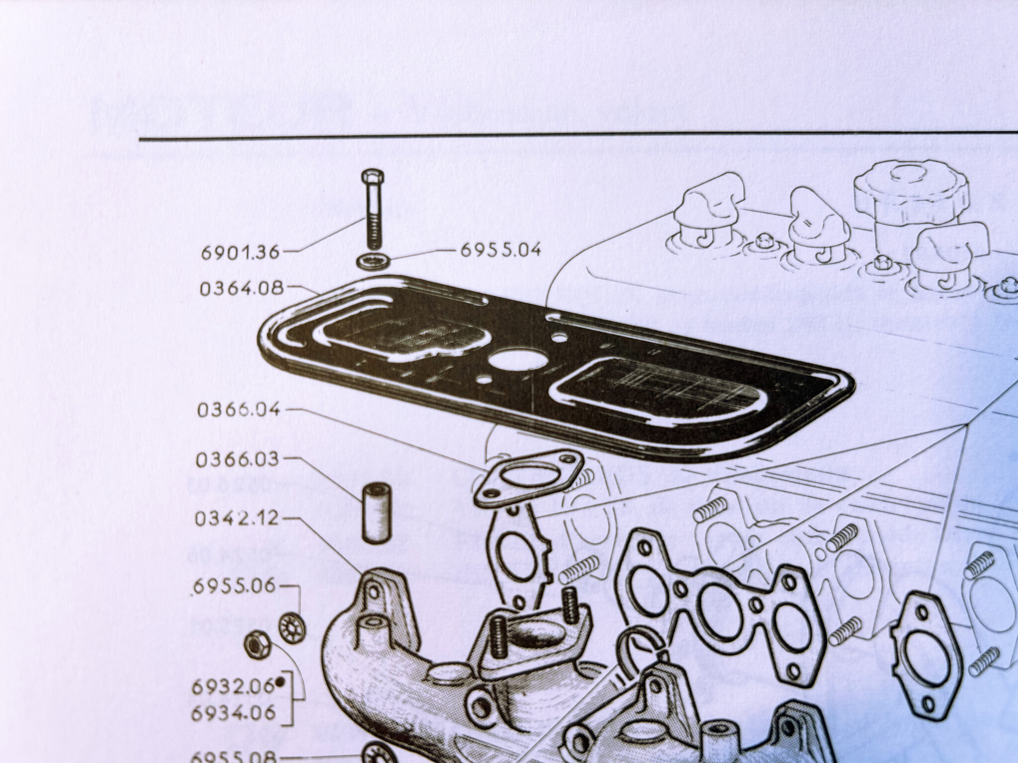 APH 0366-04 Spruitstuk/carburateur pakking 203