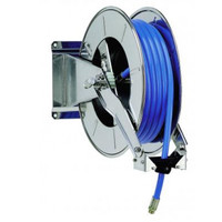 Stainless steel hose reel + Pro Wash Set