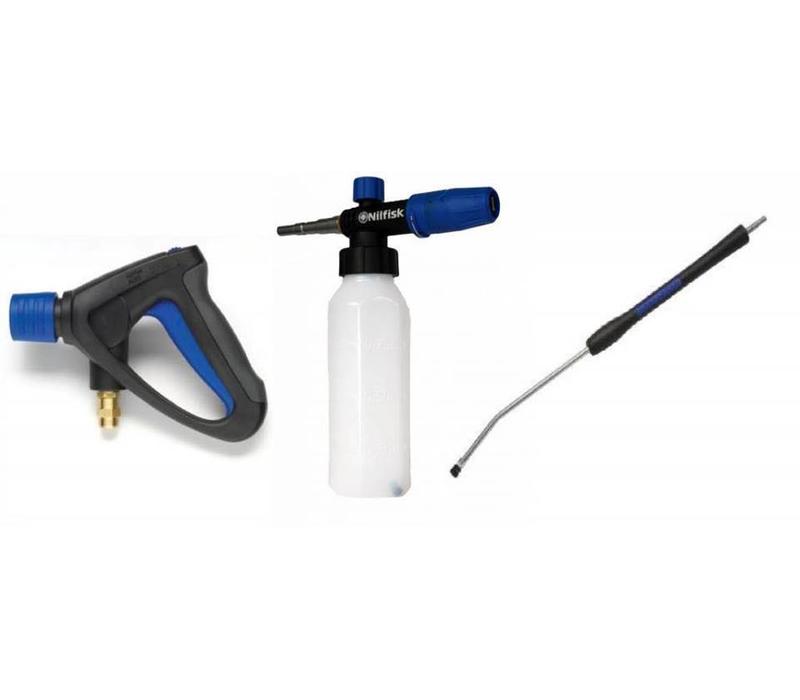 Enrollador de manguera de acero inoxidable + Set Pro Wash