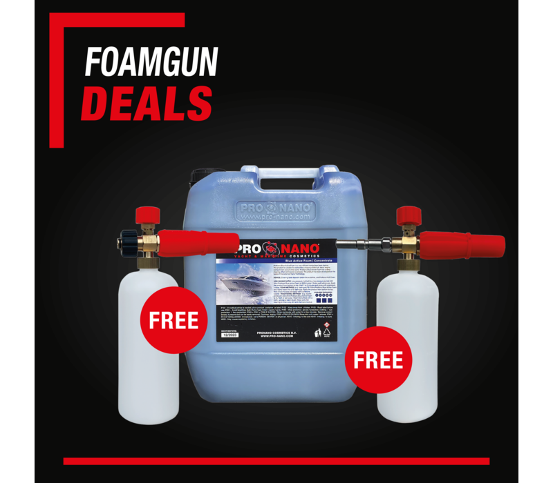 Offerta ProNano Foam | Schiuma attiva blu da 20 litri + pistola per schiuma in OMAGGIO