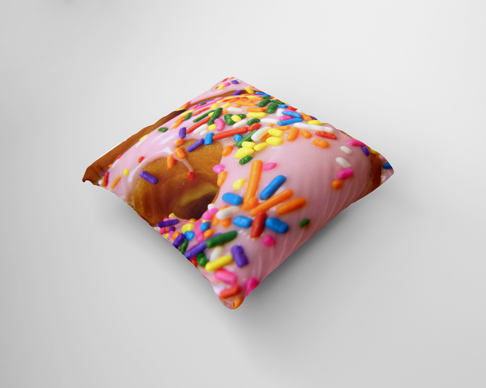 Kussen met een donut afbeelding