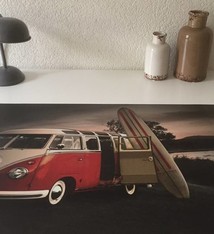 Bureau onderlegger VW bus retro