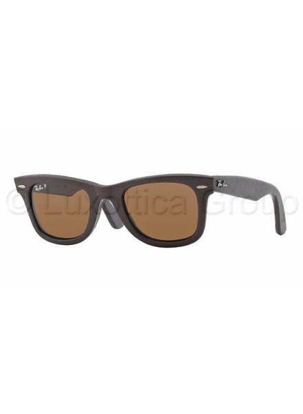 Ray-Ban Wayfarer Leather - RB2140QM 1153N6 Gepolariseerd