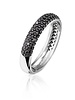 Zilveren ring met zwarte Swarovski bergkristallen | Ringen | Sieraden online bestellen | Fuva.nl
