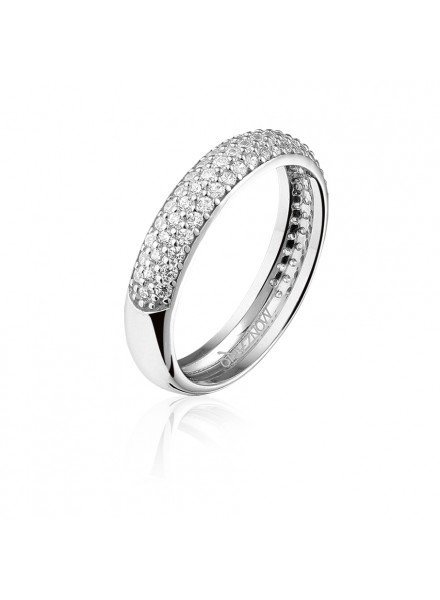 Zilveren ring met Swarovski bergkristallen