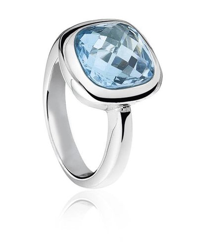 Likken Zo snel als een flits Roest Zilveren ring met vierkante blauwe Topaas steen | Ringen | Sieraden online  bestellen | Fuva.nl -