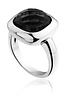 Zilveren ring met vierkante zwarte Onyx steen | Ringen | Sieraden online bestellen | Fuva.nl