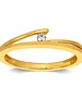 Gouden ring (14 Krt) met Diamant van 0,04ct | Trouw- Verlovingsring | Ringen | Sieraden online bestellen | Fuva.nl