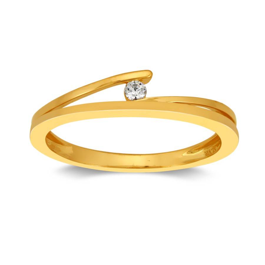 Wereldbol ik klaag Zin Gouden ring (14 Krt) met Diamant van 0,04ct | Trouw- Verlovingsring | Ringen  | Sieraden online bestellen | Fuva.nl -