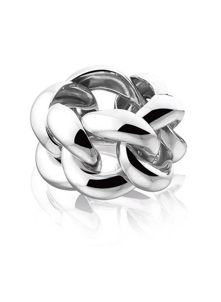 Zilveren ring Gourmette