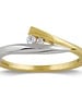 Geel/witgouden ring (14 Krt) met 2 Diamanten | Trouw- Verlovingsring | Ringen | Sieraden online bestellen | Fuva.nl