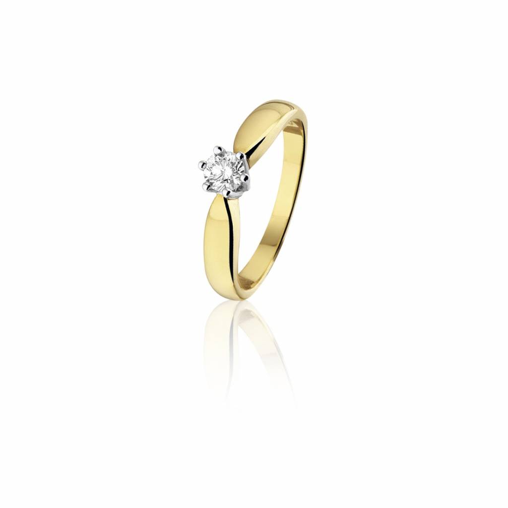 Gouden ring met 0,23ct. Diamant | Trouw- Verlovingsring | Ringen | Sieraden online bestellen | Fuva.nl