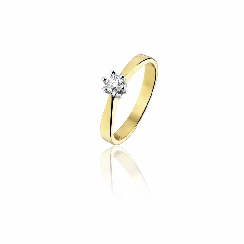 Manoeuvreren Lui volwassene Gouden ring met 0,24ct. Diamant | Trouw- Verlovingsring | Ringen | Sieraden  online bestellen | Fuva.nl -