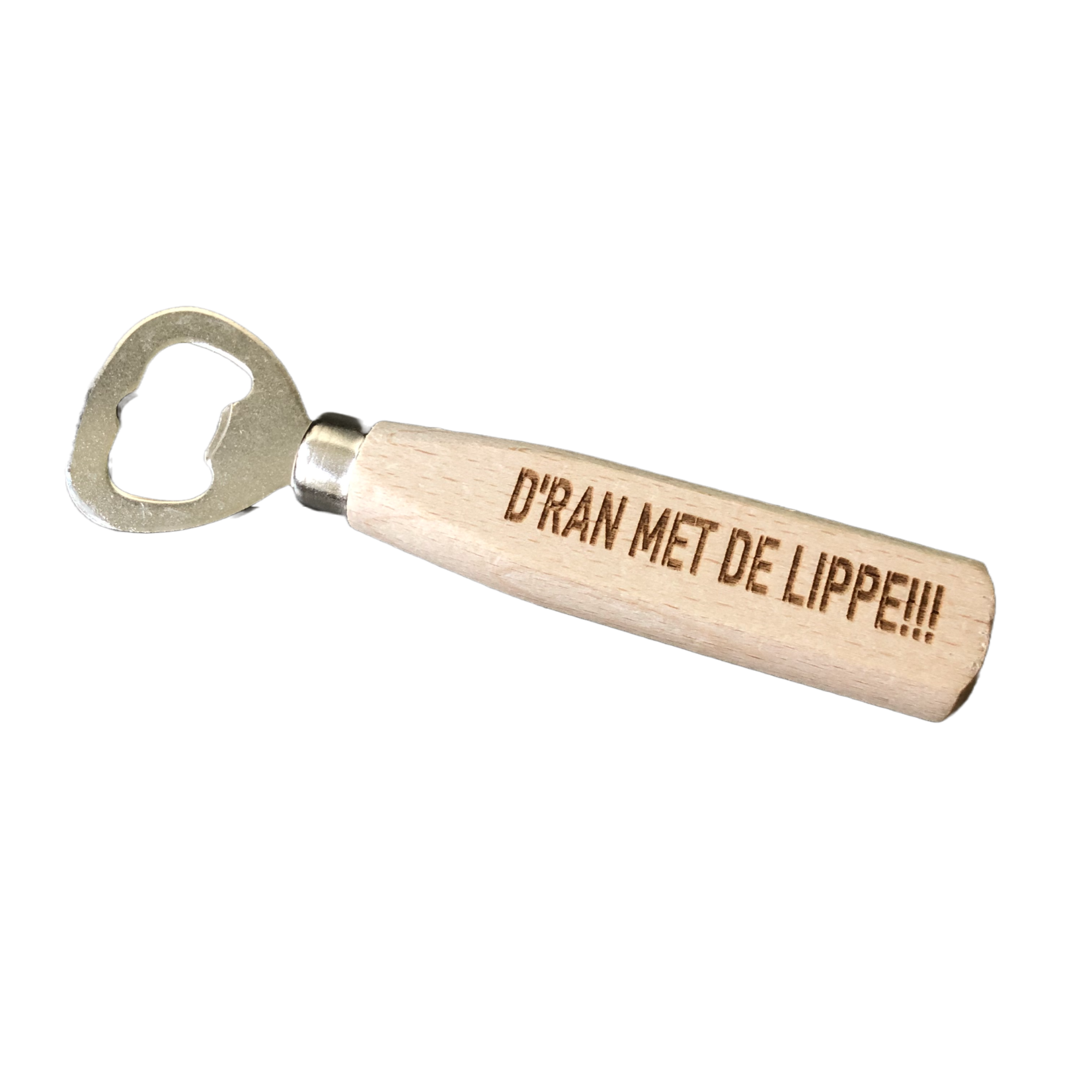 BROOKWOOD Flesopener "D'RAN MET DE LIPPE" beuken/metaal